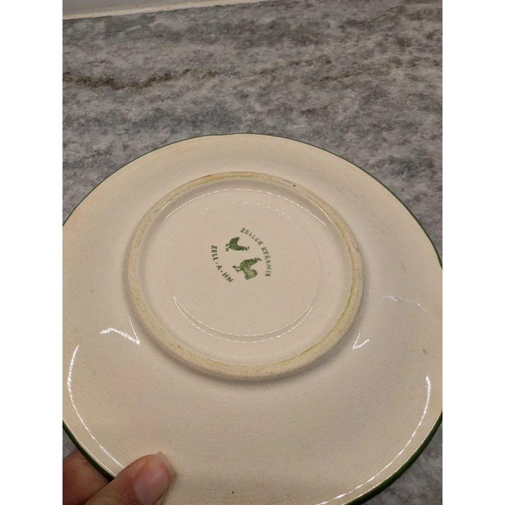 Zeller‎ Keramik German Floral Saucer Plate